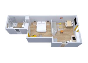 a rendering of a floor plan of a room at Saint Nazaire - 2 Appartements - Centre Ville in Saint-Nazaire