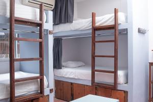 Letto o letti in una camera di Mapache Hostel & Camping