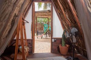 Patio o area all'aperto di Mapache Hostel & Camping