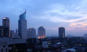 Nespecifikovaný výhled na destinaci Jakarta nebo výhled na město při pohledu z hotelu
