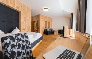 Katil atau katil-katil dalam bilik di Hotel Grünauerhof