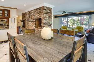 a large dining room table with a pumpkin on it at Spacious Reno Vacation Rental about 3 Mi to MidTown! in Reno