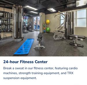 The fitness centre and/or fitness facilities at Camden Grandview! Spacious 2 Bed, 2 Bath Uptown Gem in the Heart of the City-Parking-Wi-Fi