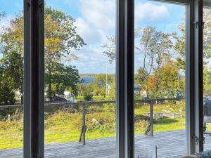 a view from a window of a deck at 4 star holiday home in Sturkø-By Traum in Sturkö