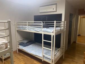 a couple of bunk beds in a room at Hanra guesthouse in Jeju