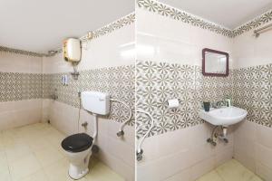 加爾各答的住宿－FabHotel Sapphire Comfort，一间带卫生间和水槽的浴室