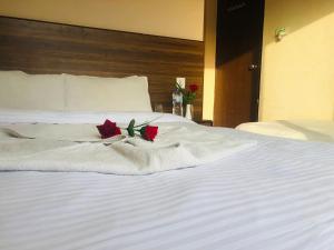 Postel nebo postele na pokoji v ubytování Hotel Lake Journey