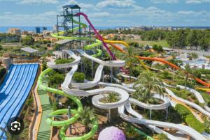 an image of a water park with a roller coaster at Las vegas in Benicàssim