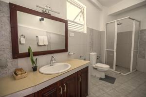 Koupelna v ubytování Hotel Onrock