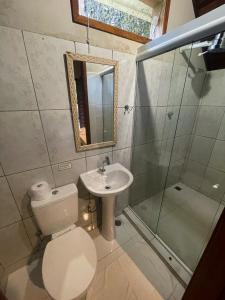 Koupelna v ubytování Pousada Albatroz