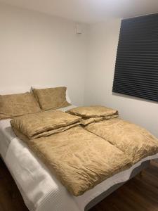 Una cama o camas en una habitación de Beautiful 2 rooms apartment in kløfta