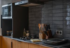 Kjøkken eller kjøkkenkrok på Deluxe Apartment