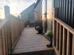 Balkón nebo terasa v ubytování Rathgillen Cabin