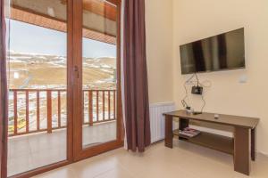 Televisyen dan/atau pusat hiburan di Gudauri Palace apartments in New Gudauri
