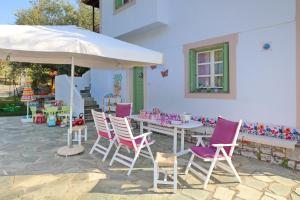 A patio or other outdoor area at Evaggelia Studios