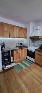 Virtuvė arba virtuvėlė apgyvendinimo įstaigoje апартамент Гигови