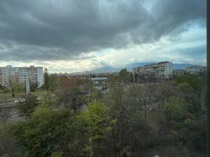 Blick auf eine Stadt mit Gebäuden und Bäumen in der Unterkunft Апартамент Комфорт 2 Близо до Летището in Sofia