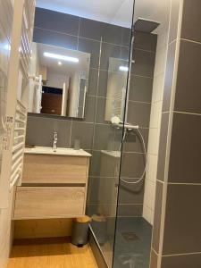 Ванная комната в Montchavin vue Mont-Blanc 4 pers