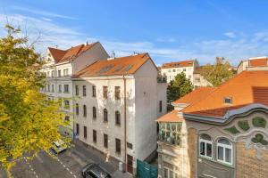 an overhead view of buildings in a city at AH Luxury Old Town in Bratislava