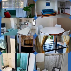 a collage of different pictures of a room at Rialto Departamentos Amplios luminosos Cochera y asador in Villa Mercedes