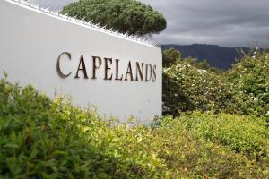 a sign for a car dealership with a hedge at Capelands Resort, Italian Restaurant & Winery in Cape Town