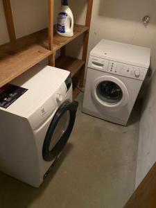 a washer and dryer next to a washing machine at FALORIA APARTMENT in Cortina dʼAmpezzo