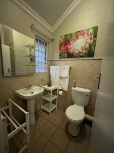 a bathroom with a toilet and a sink at Executive suite@Lofts in Pretoria