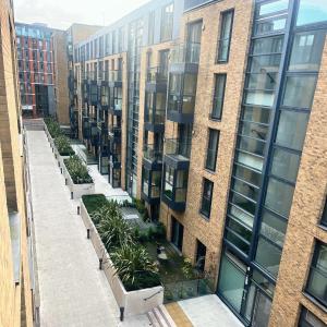 an aerial view of an apartment building with plants at Superb 1 Bedroom Serviced Apartment In City Centre in Birmingham