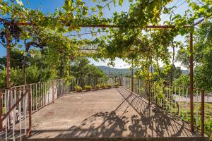 a walkway with trees and a fence at Studio Apartment Sekula in Šibenik