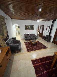 uma sala de estar com um sofá e uma mesa de centro em Antoneiko house 