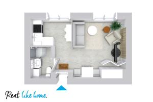 a floor plan of a room with boxes at Rent like home - Plac Inwalidów 10 in Warsaw