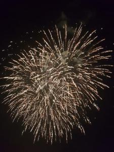 ein Feuerwerk am Himmel in der Nacht in der Unterkunft Casa San Francesco in Agnone
