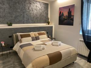 Postel nebo postele na pokoji v ubytování B&B Agriturismo 'A Cunziria