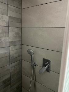 ヴァシリコスにあるGeraniのバスルーム(シャワー、シャワーヘッド付)が備わります。