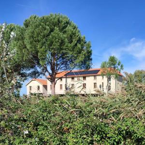 uma casa grande com uma árvore em frente em Les Logis du Port - Port Canal - Montauban em Montauban