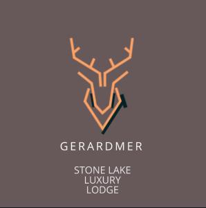 ein Logo für eine luxuriöse Lodge am See in der Unterkunft Stone Lake Luxury Lodge in Gérardmer