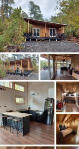 a collage of photos of a home and a house at ENTRE BOSQUE in Puelo
