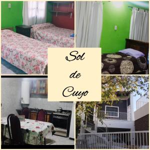a collage of photos of a hotel room at Departamento céntrico SOL DE CUYO in San Juan