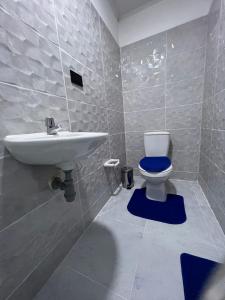 a bathroom with a sink and a toilet at Habitacion Donde Anita in Florencia