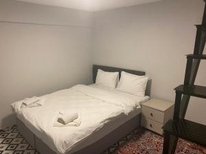 Postel nebo postele na pokoji v ubytování Red Tent Suite Akkiraz
