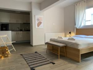 Posteľ alebo postele v izbe v ubytovaní Design downtown suite (K2) + 13 fotografií