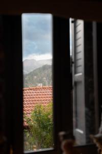 a view from a window of a roof at Dandy Villas Metsovo in Metsovo