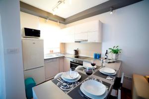 Nhà bếp/bếp nhỏ tại Zagreb Lodge Apartman 1
