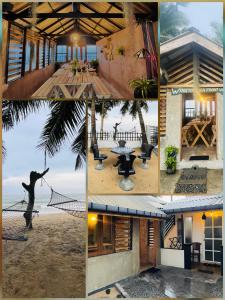 a collage of photos of a house on the beach at Winston Sea Front Villa in Negombo