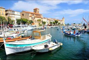 a bunch of boats are docked in a harbor at Entre calanques et vieux port ! in La Ciotat