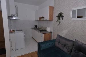 A kitchen or kitchenette at Lux Apartman "Gold" - Cacak