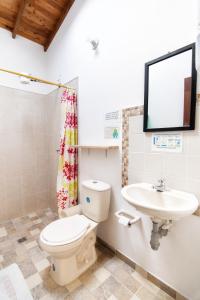Koupelna v ubytování Fami Hotel Vive Jardin