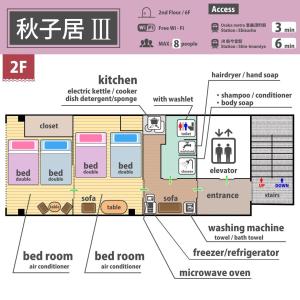 大阪新営業120㎡电梯日式公寓房两层整租/南海線關西機場直达/地铁2分钟至日本橋/黒門市場道顿堀/心斋桥的相册照片