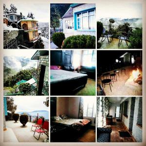 a collage of different pictures of a house at Deelux cottages inn in Chail