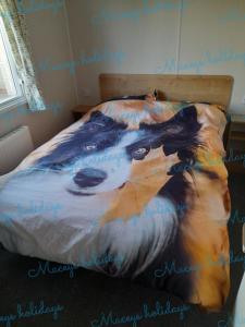 A bed or beds in a room at Pet friendly caravan in Walton on the Naze